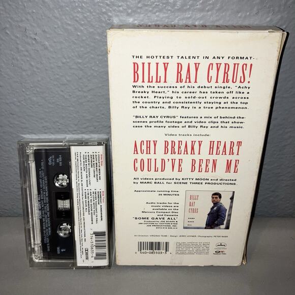 Vhs / Tape Billy Ray Cyrus 1992 Some Gave All Achy Breaky Heart Could’ve Been Me - Picture 4 of 11